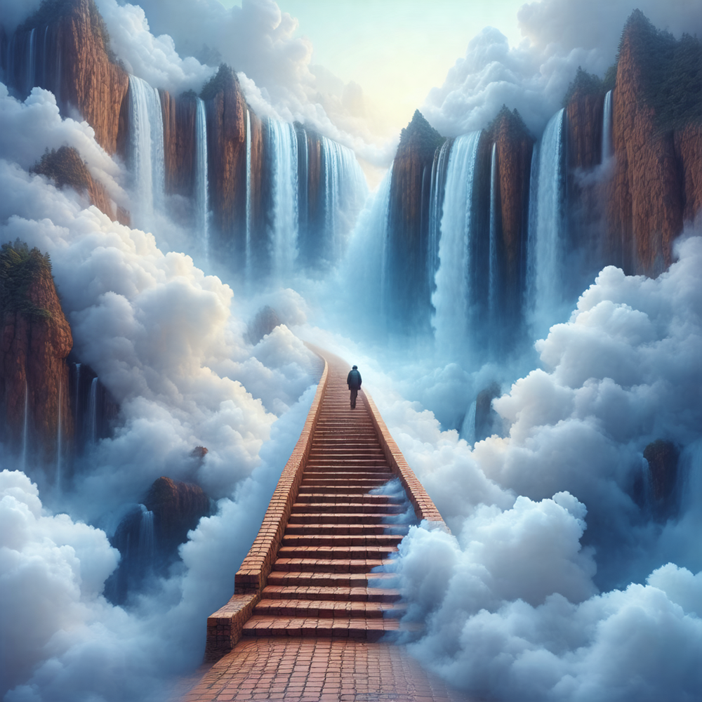 Stairway to the Cascades view 2