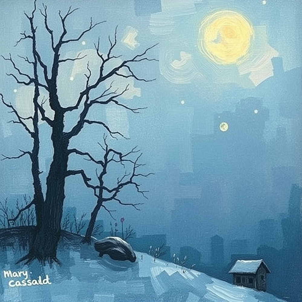 Moonlit Winter Solitude view 2