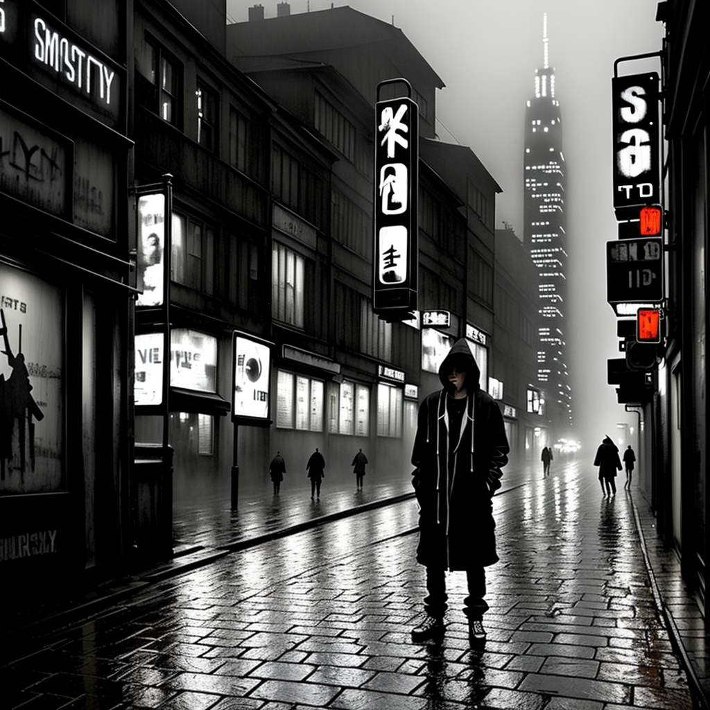 Shadows in the Neon Mist view 2