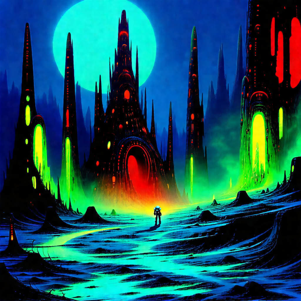 Journey to Neon Spires view 2