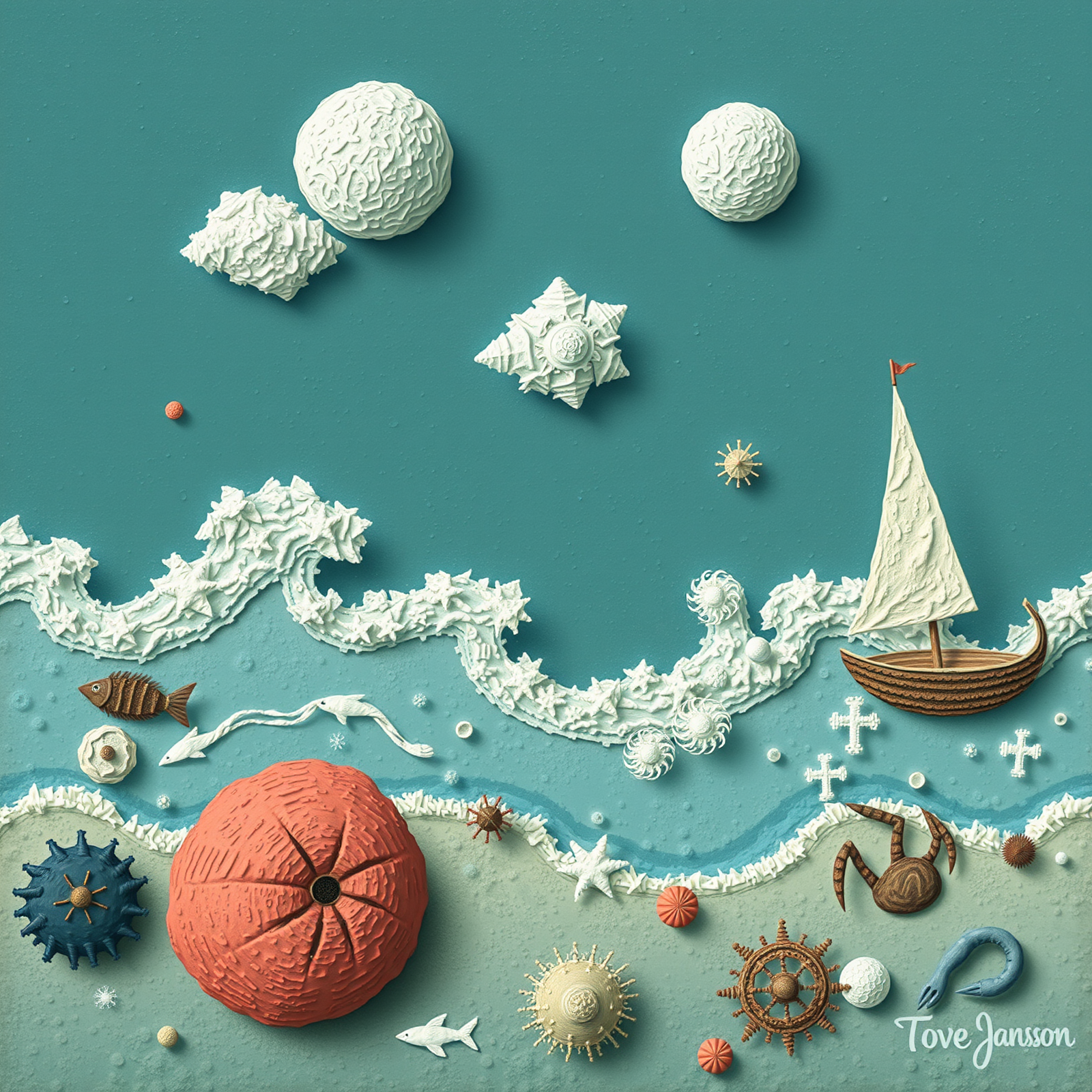 Whimsical Seascape of Curiosities view 2