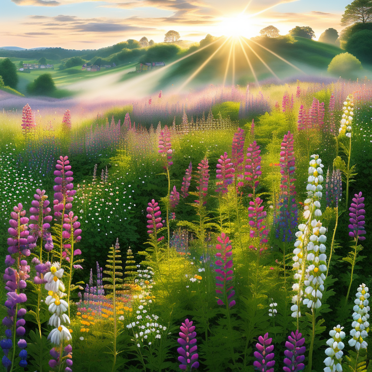 Awakening in the Lupine Valley view 2