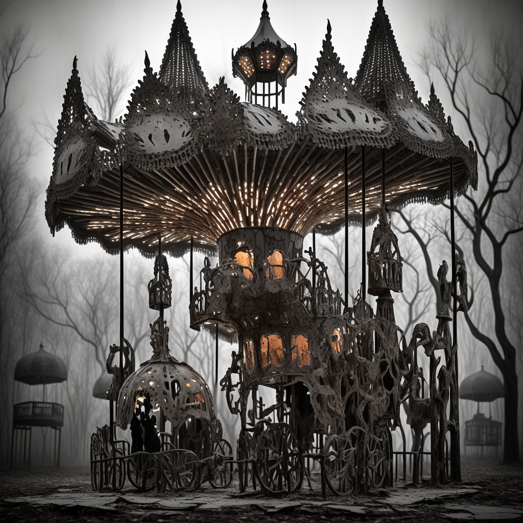 Carousel in the Mist view 2