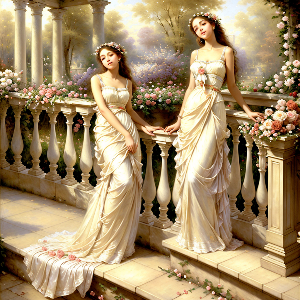 Elegance Amidst Blossoms view 2