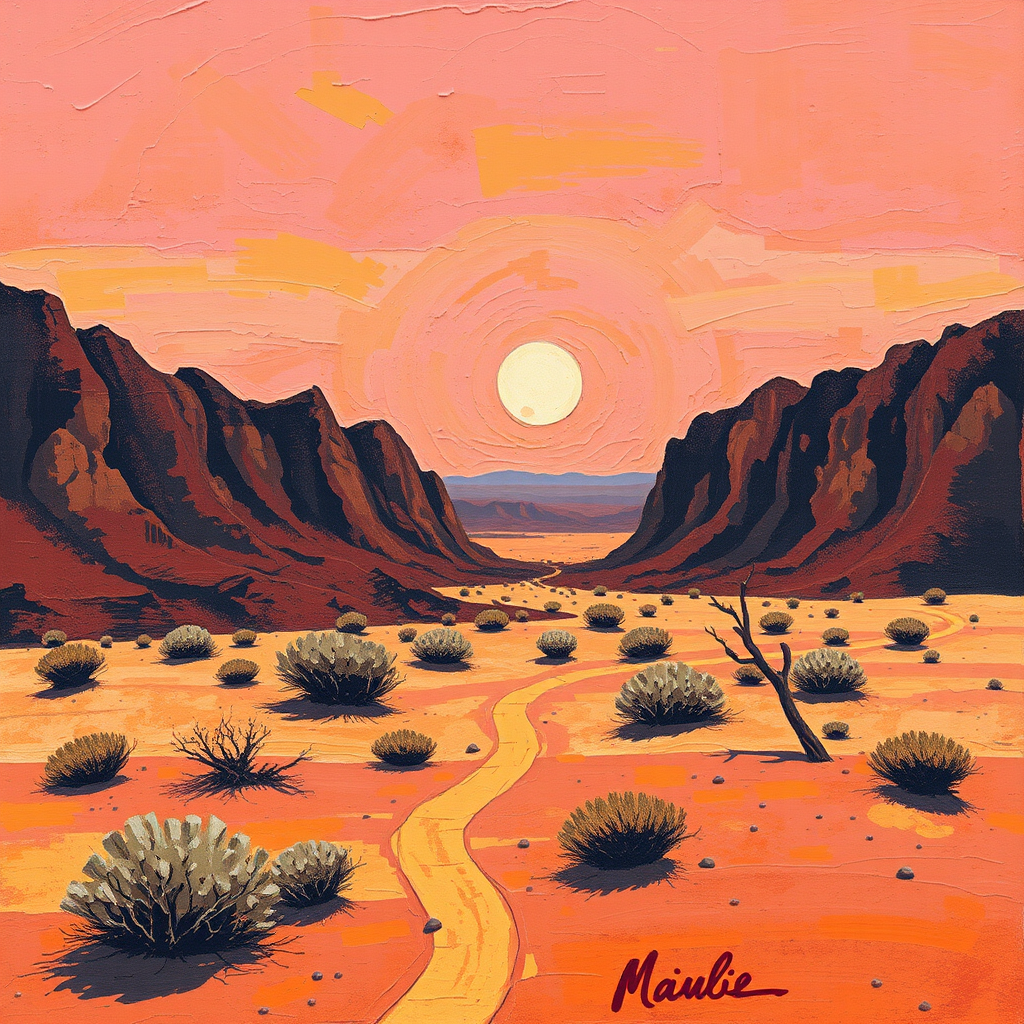 Sunset Symphony in the Desert view 2