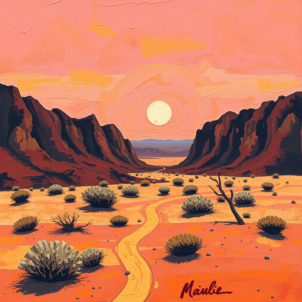 Sunset Symphony in the Desert view 2