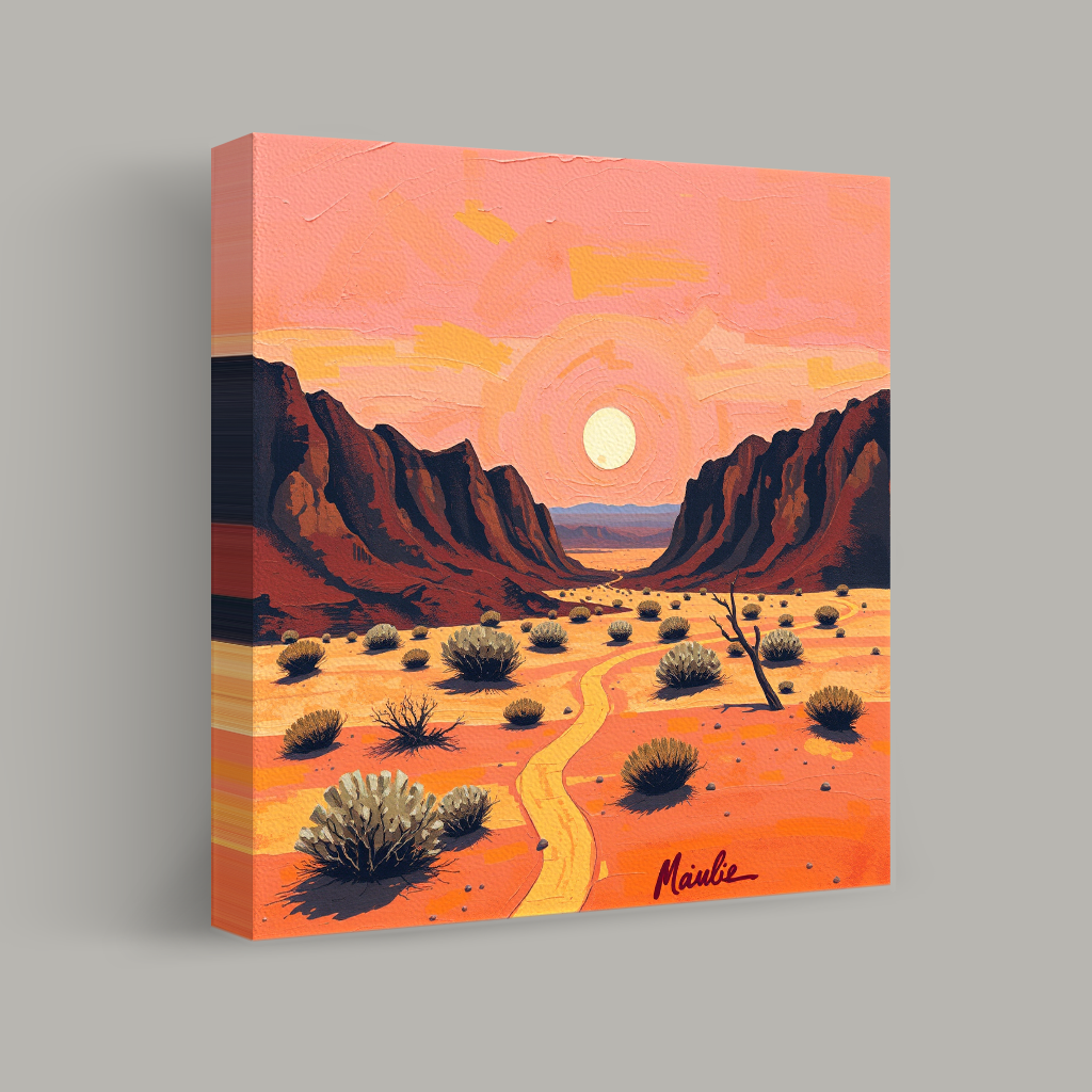 Sunset Symphony in the Desert view 1