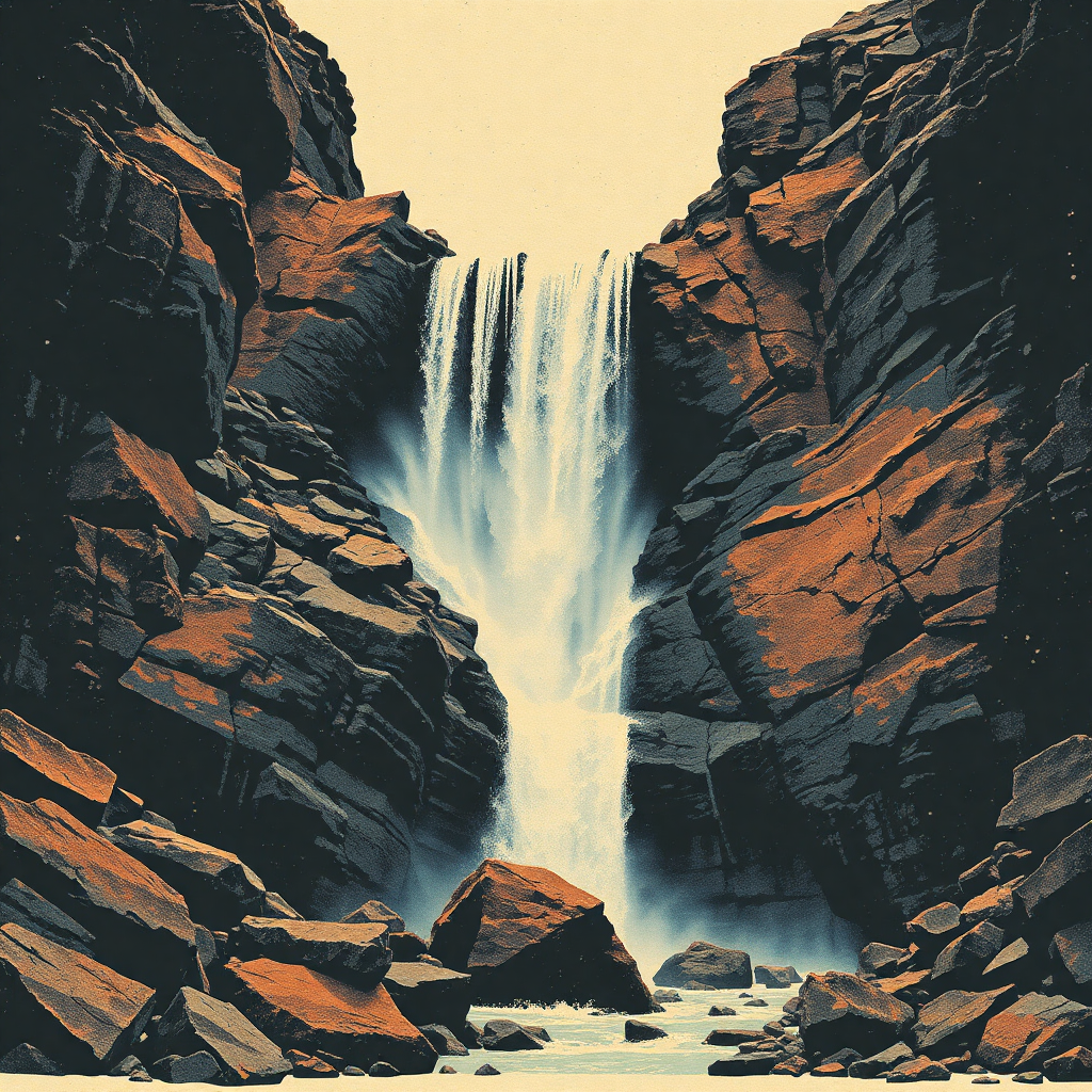 Cascade Among the Rocks view 2