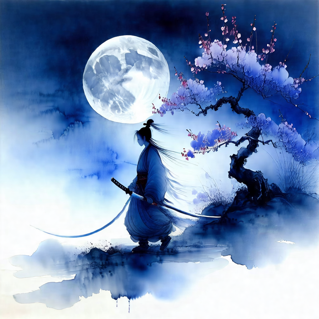 Moonlit Journey of the Samurai view 2