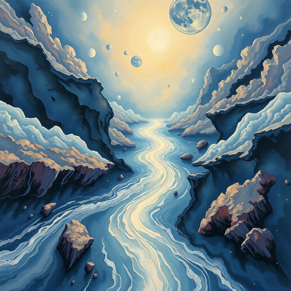 Celestial River in the Valley of Dreams