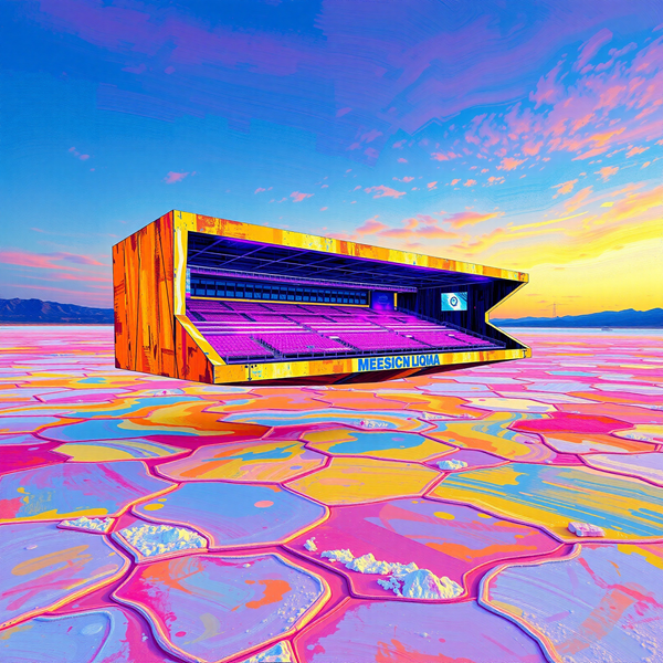 Vibrant Arena on the Salt Flats