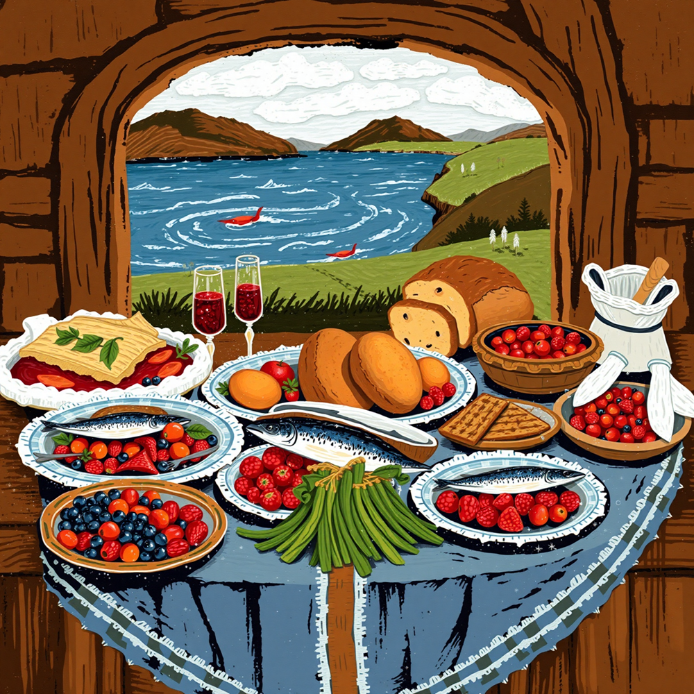 Coastal Feast with Fresh Produce view 2