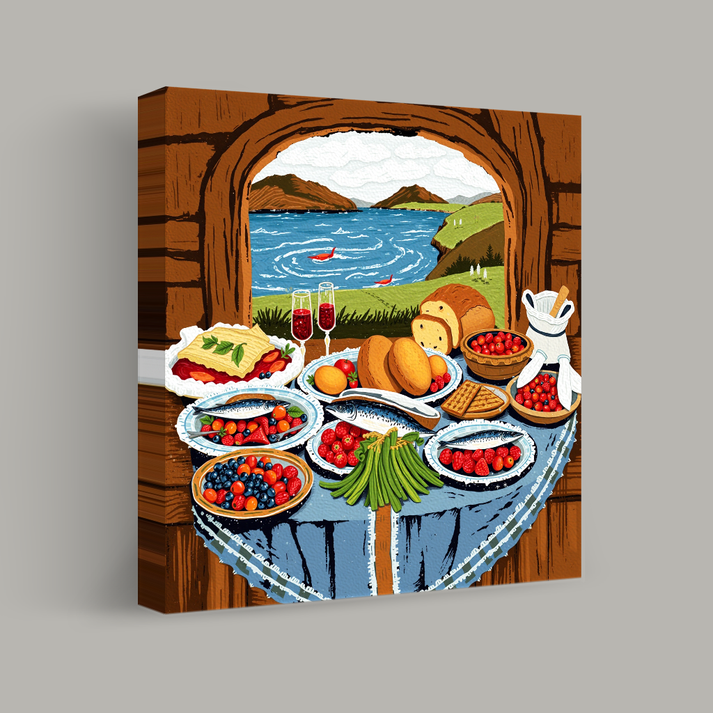 Coastal Feast with Fresh Produce view 1