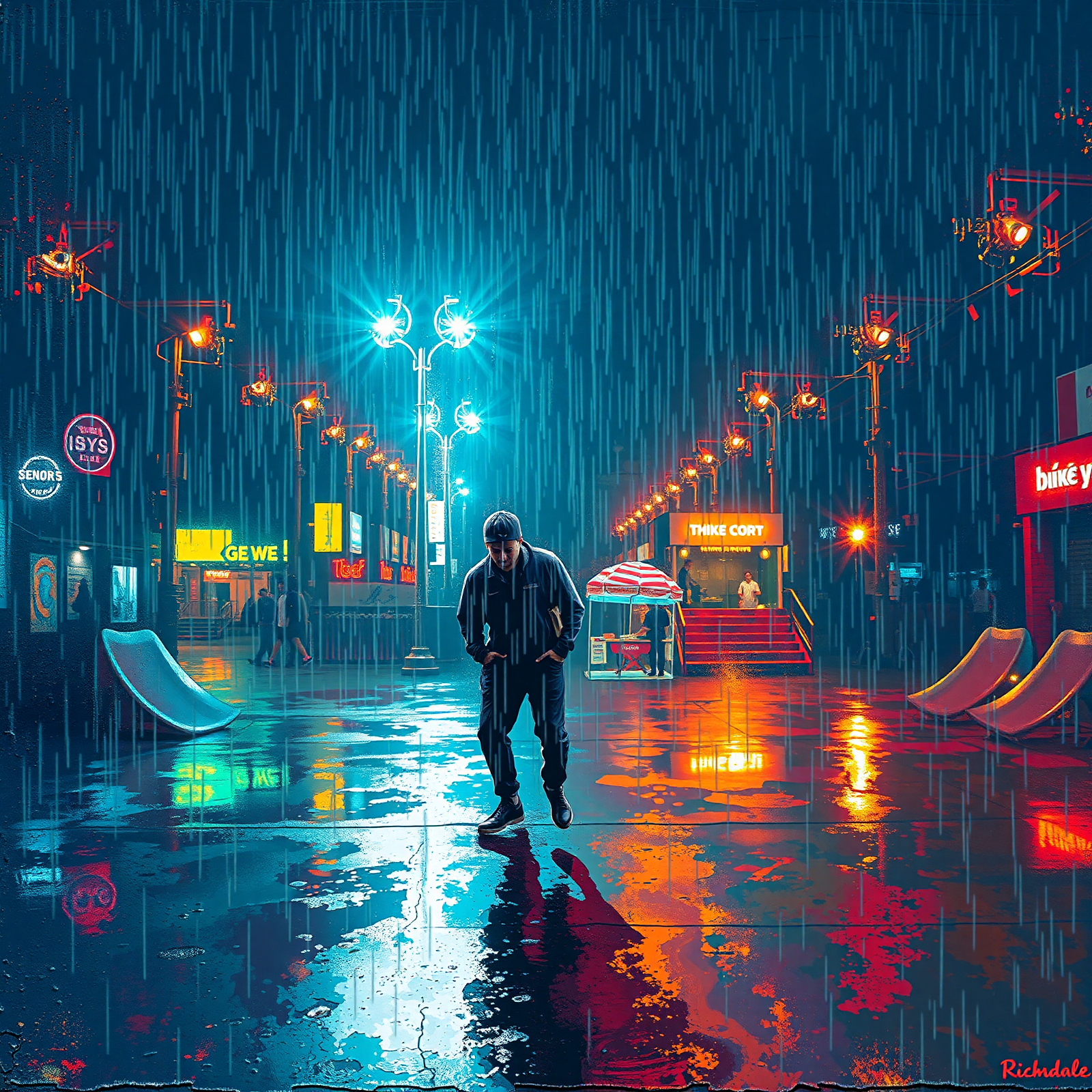 Shadows in the Neon Rain view 2