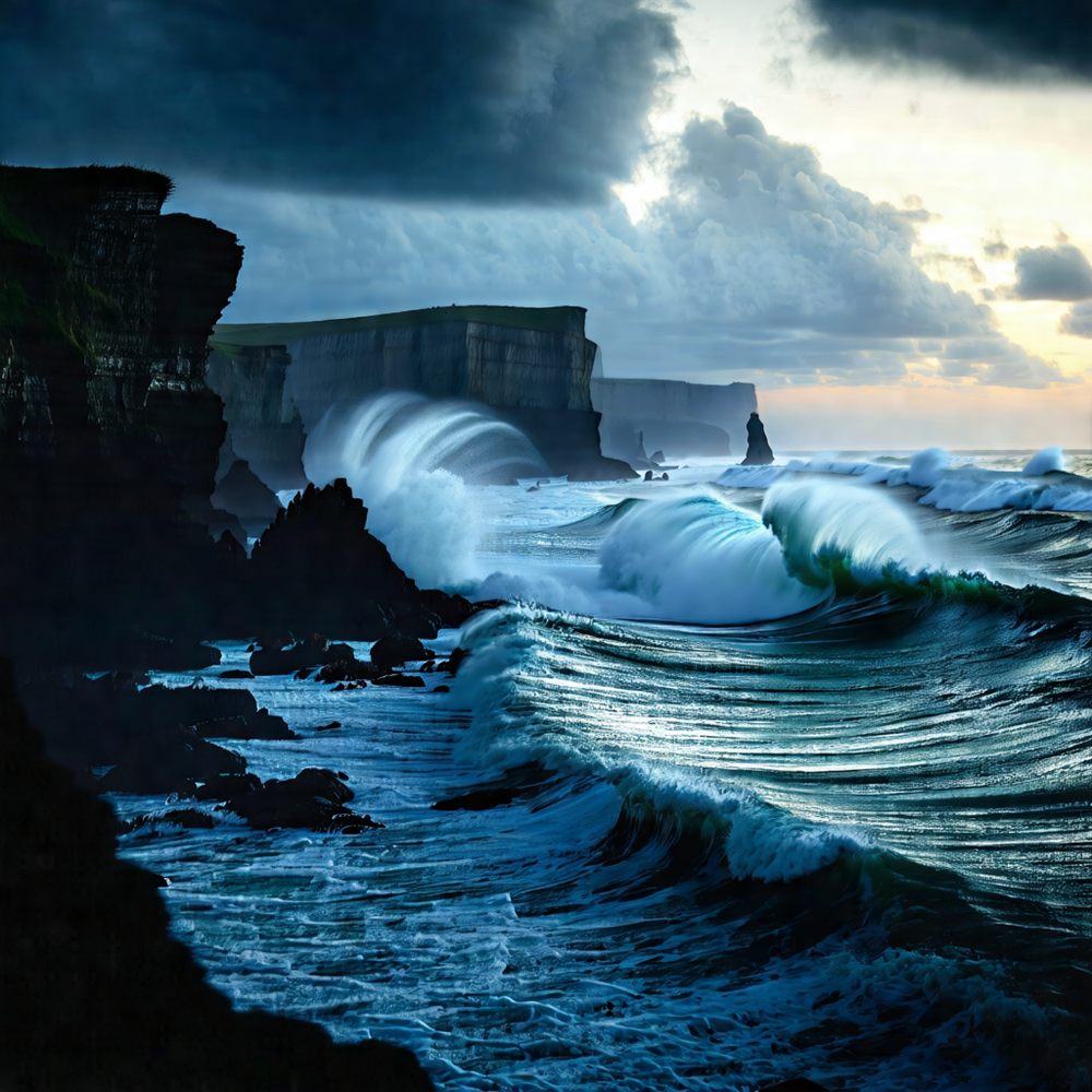 Clash of the Cliffs and Waves view 2