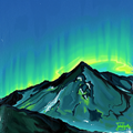 Northern Lights Over the Peak thumbnail 2