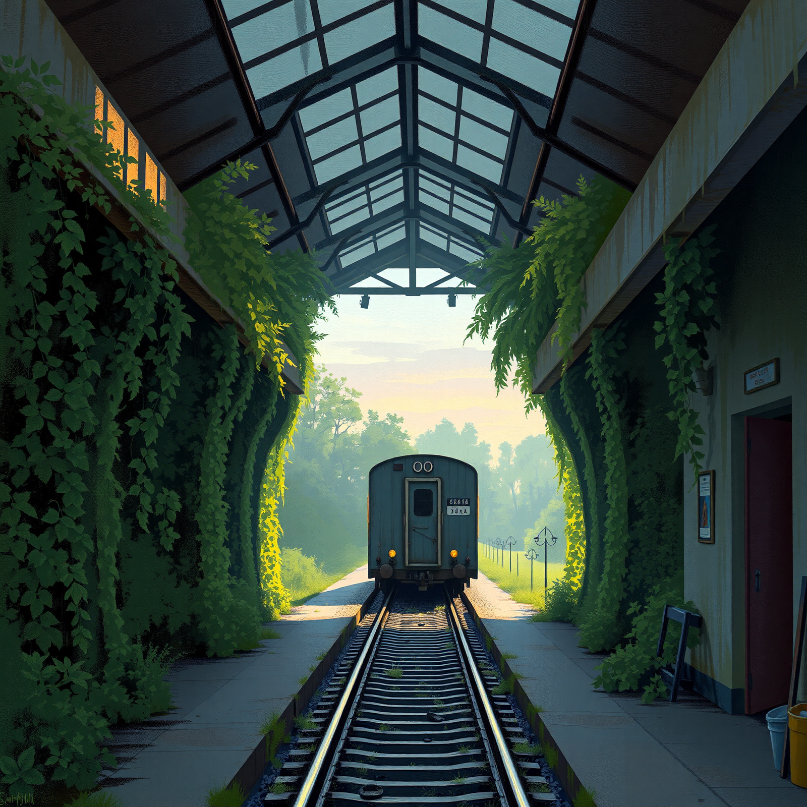 Whispers of the Overgrown Station view 2
