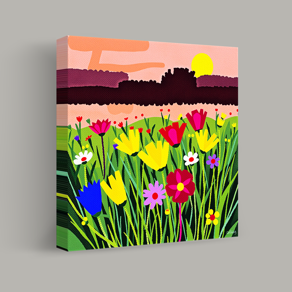 Dawn Over the Wildflowers view 1