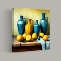 Vibrant Still Life with Vessels and Citrus thumbnail 1