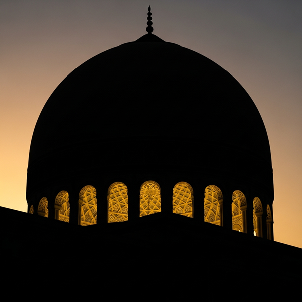 Illuminated Dome at Dusk