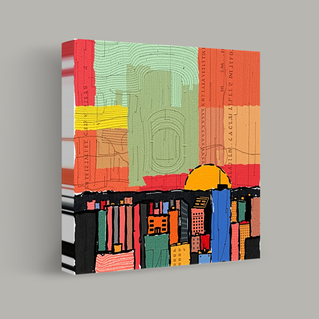 Urban Sunset Tapestry view 1