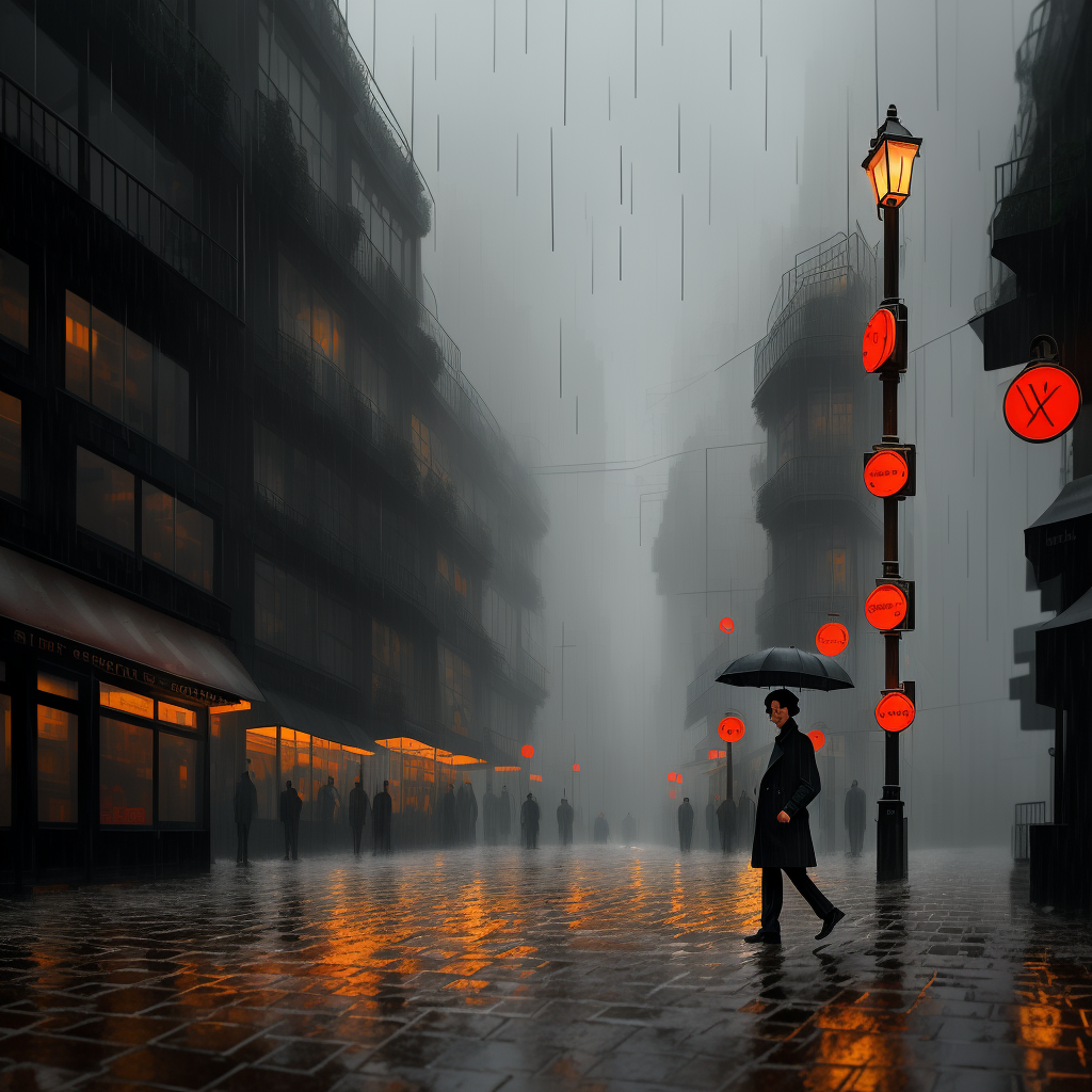 Neon Glow in the Rain view 2