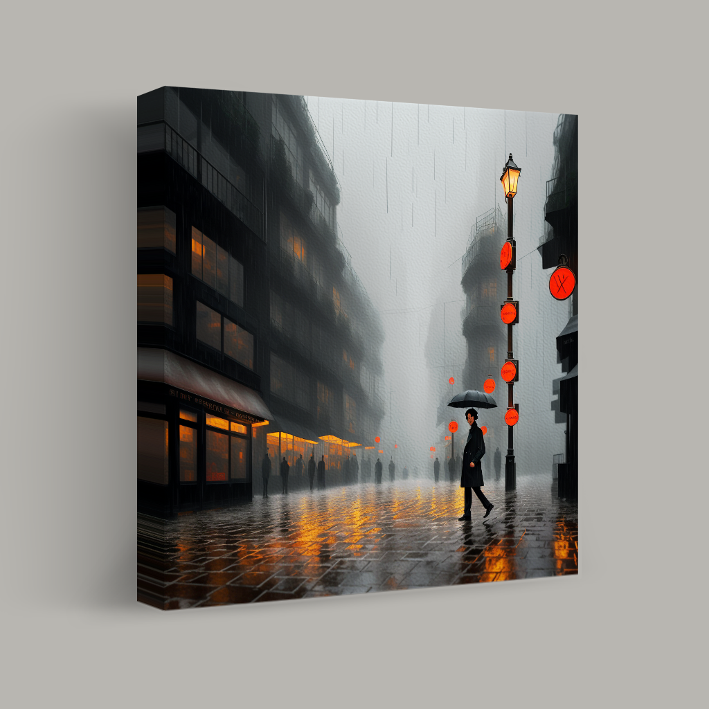 Neon Glow in the Rain view 1