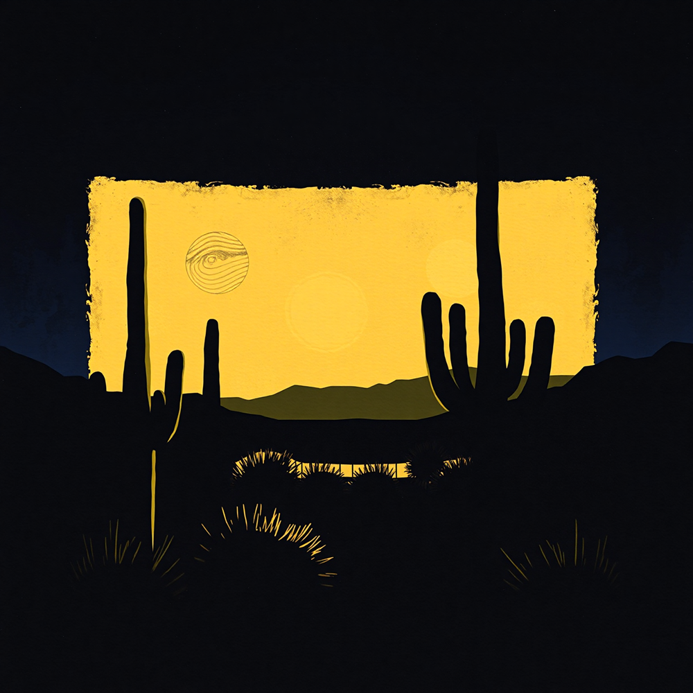 Desert Twilight with Celestial Glow view 2