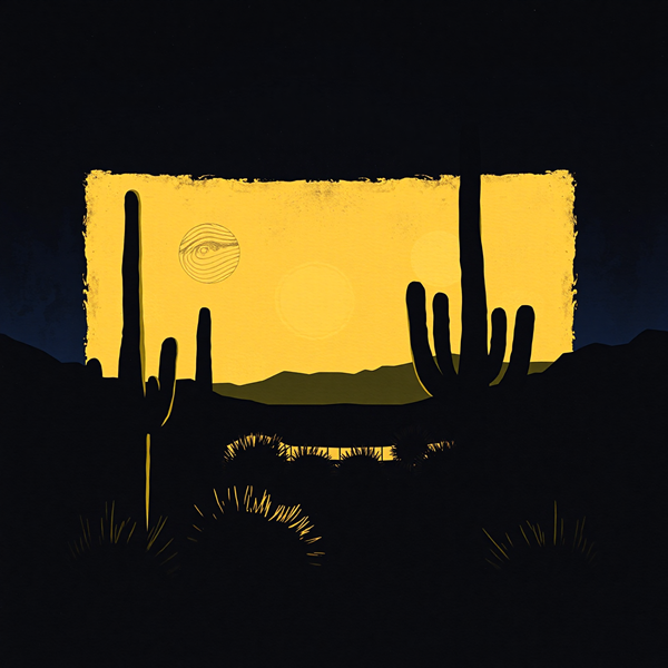 Desert Twilight with Celestial Glow