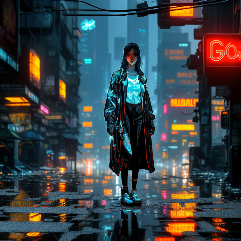 Neon Shadows of the Future view 2