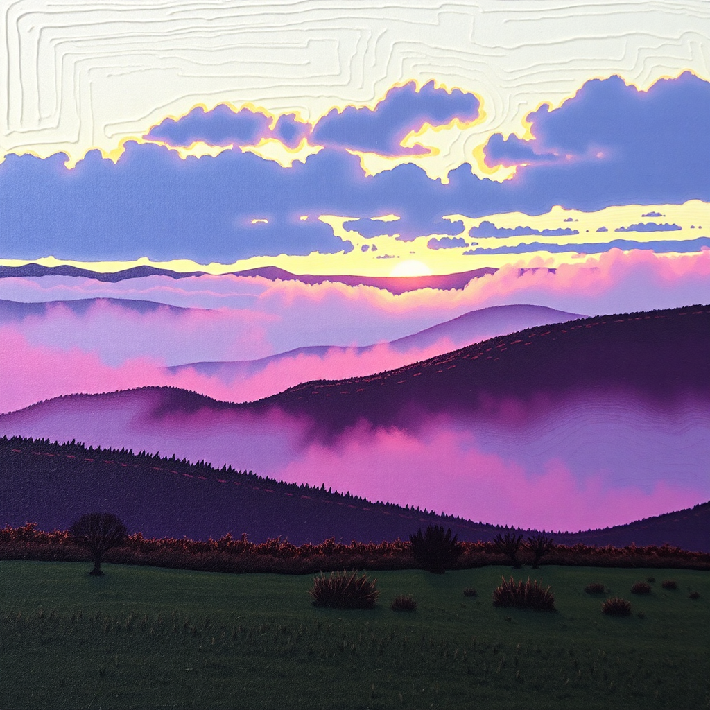 Whispering Twilight over Violet Hills view 2