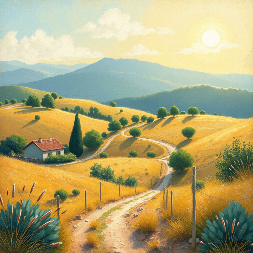 Golden Fields Embrace the Horizon view 2