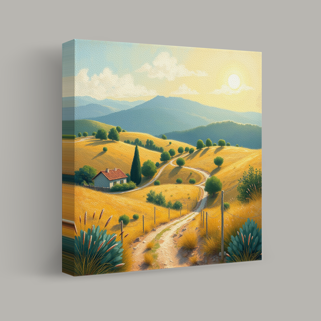 Golden Fields Embrace the Horizon view 1