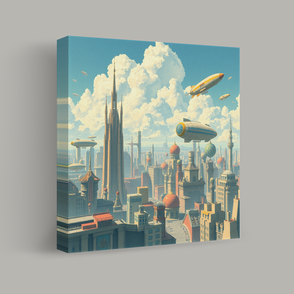 Skies Above a Futuristic Metropolis view 1