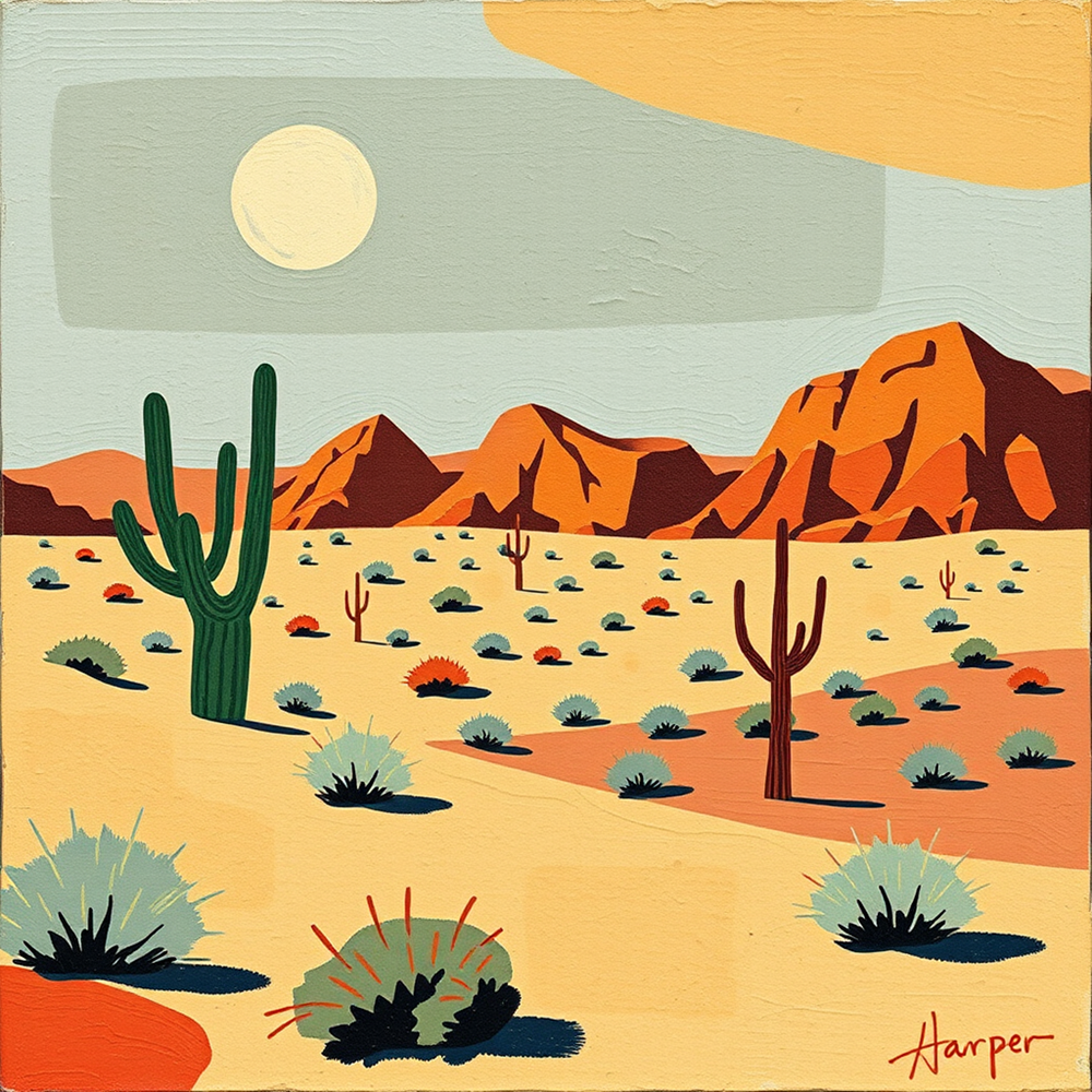 Sunlit Desert Vistas view 2