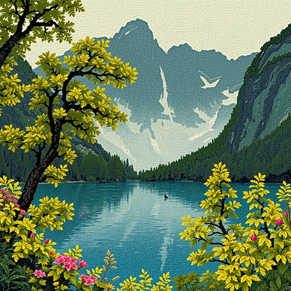 Whispering Peaks by the Lake