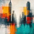 Vibrant Metropolis Canvas thumbnail 2