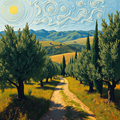 Pathway Through Cypress Trees thumbnail 2