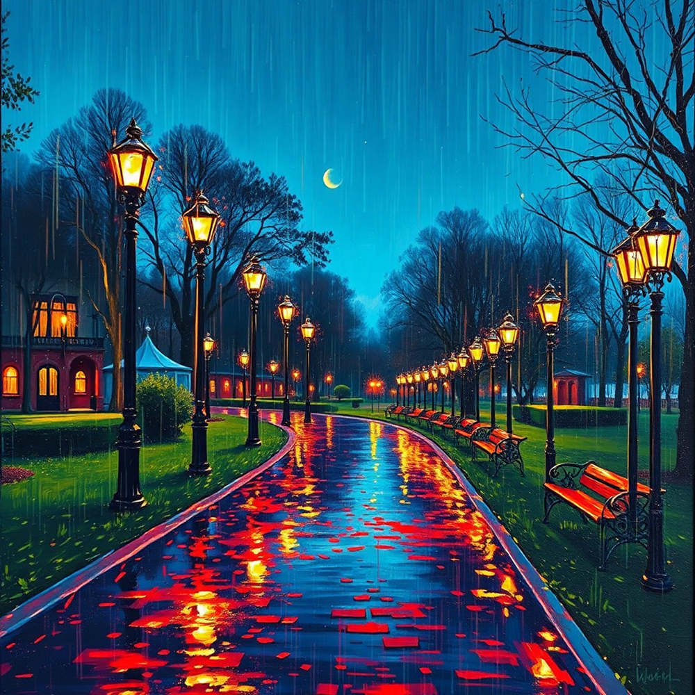 A Rainy Evening Stroll view 2