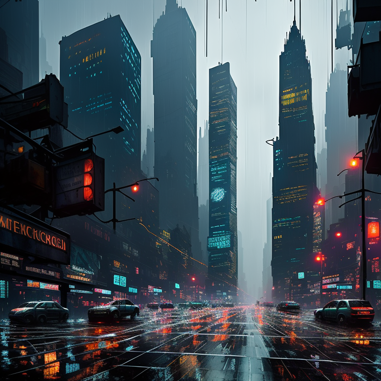 Neon Echoes in the Rain view 2