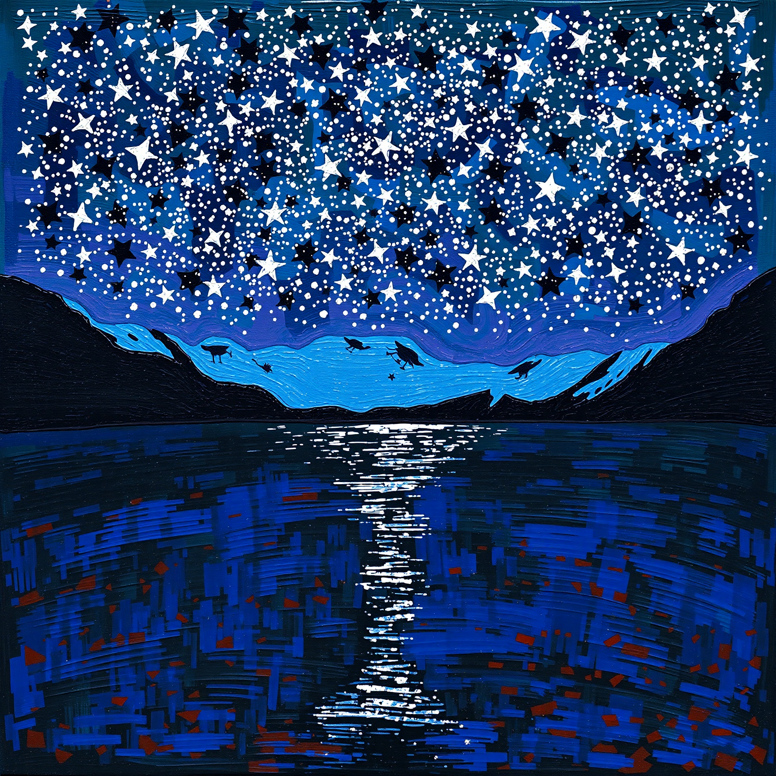 Celestial Reflections Over Midnight Lake view 2