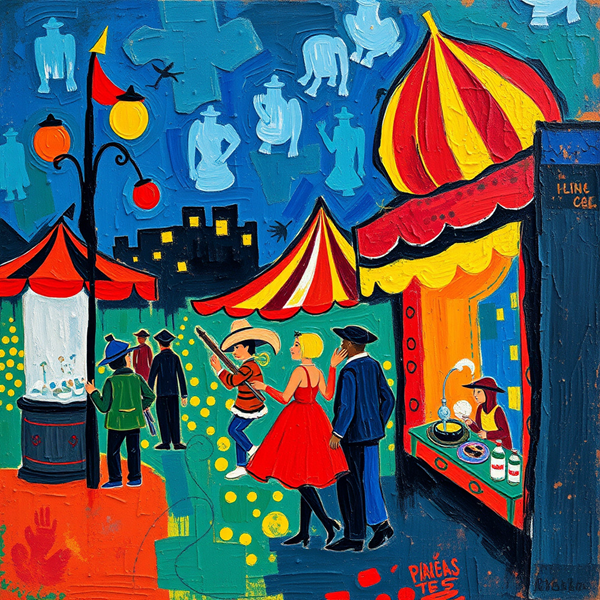 Nighttime Carnival Stroll