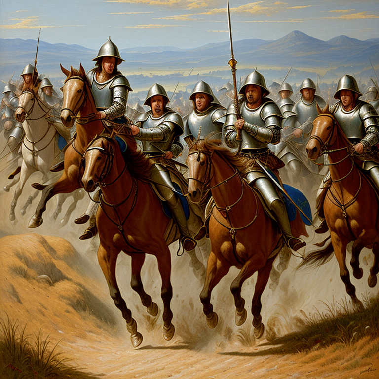 Charge of the Mounted Knights view 2