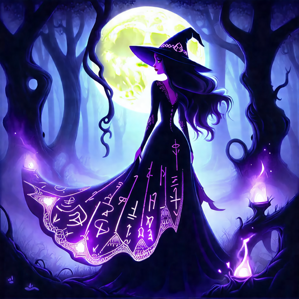 Moonlit Enchantment in the Forest view 2