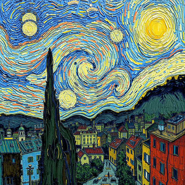 Espirales de una noche cósmica