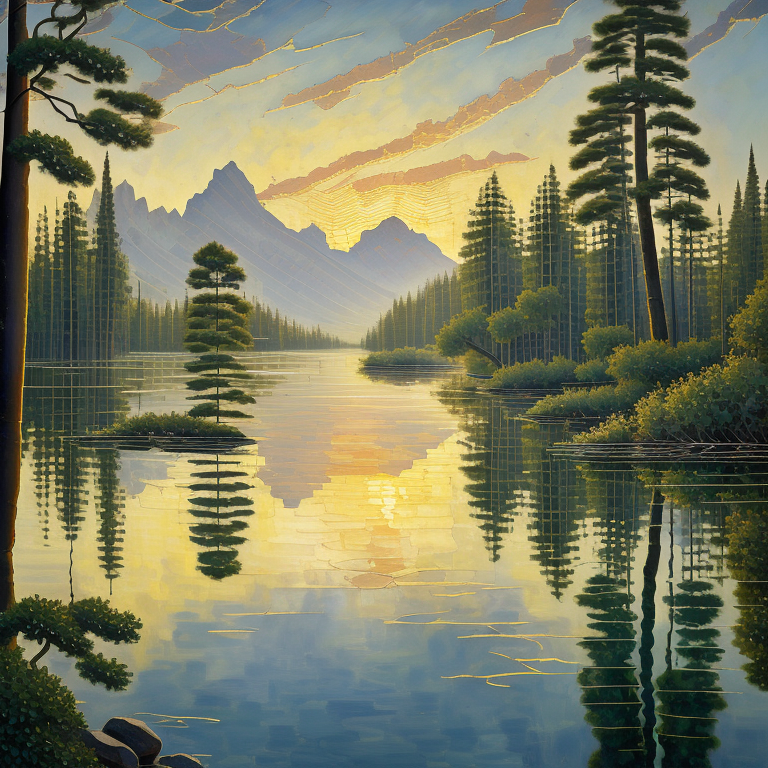 Reflections of the Tranquil Pines view 2