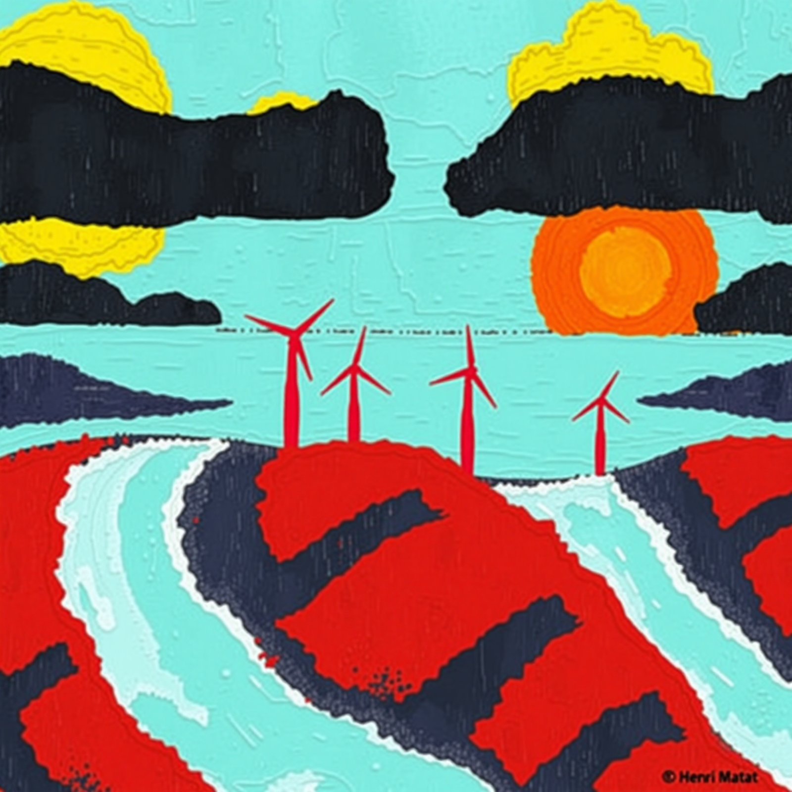 Vientos de cambio sobre colinas vibrantes vista 2