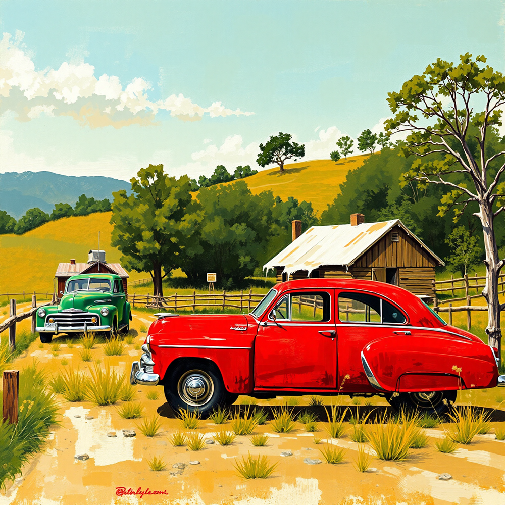 Vintage Rides in Countryside Serenity view 2