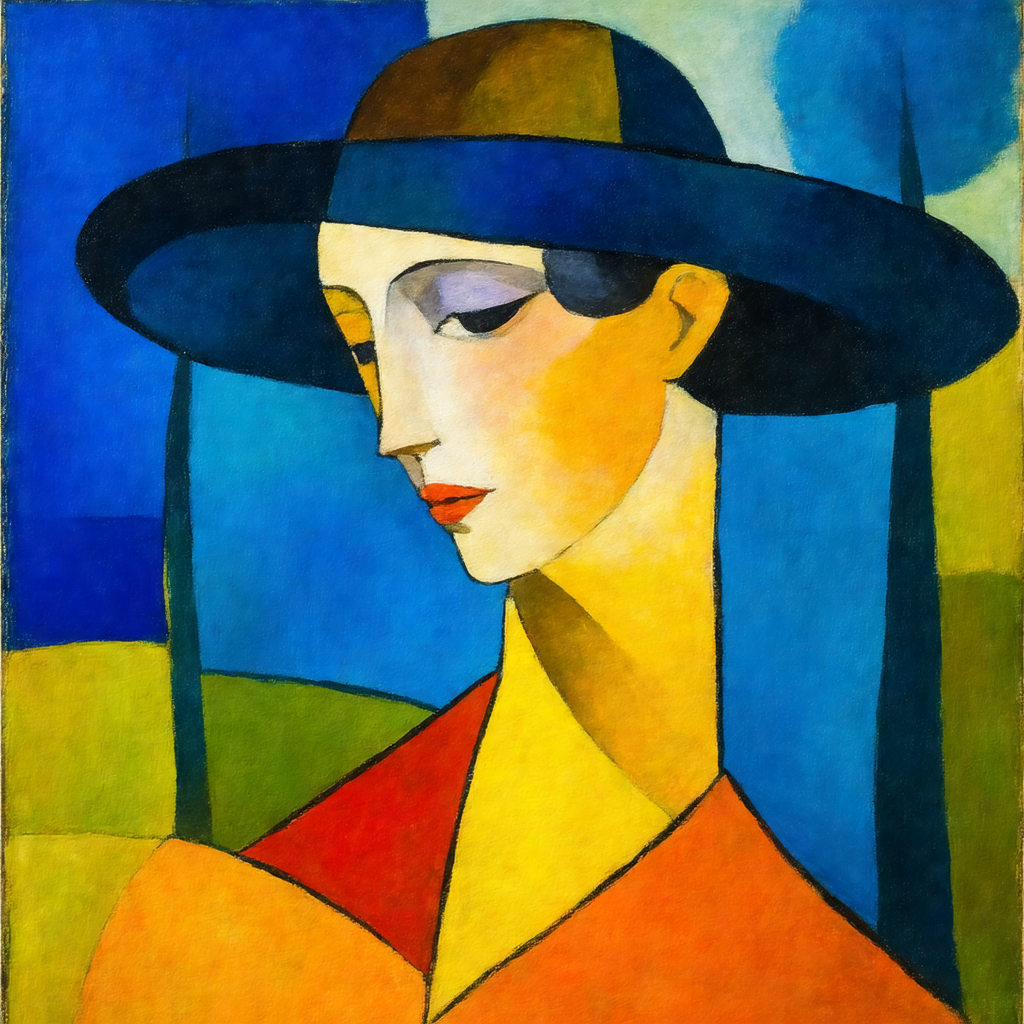 Lady in the Blue Hat view 2