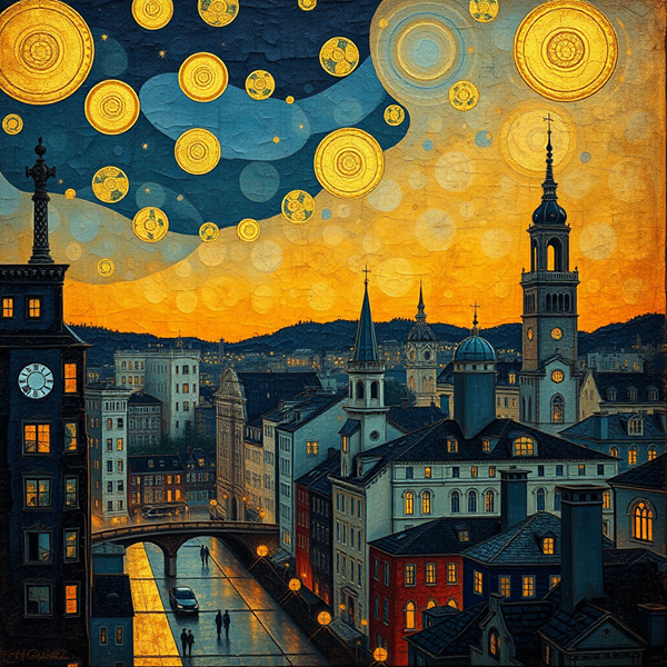 Celestial Dance Over the City
